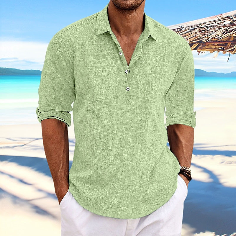 Men's Linen Shirt Comfortable Summer