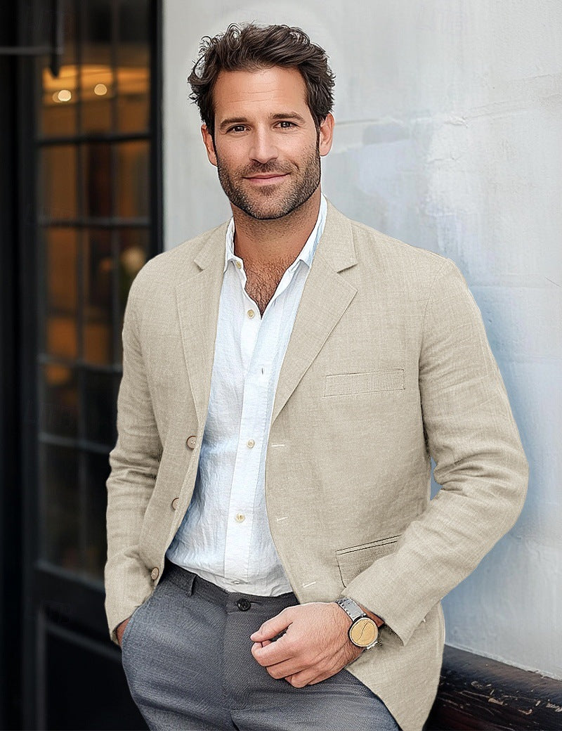 Men's Linen Blazer Summer Modern Slim Fit