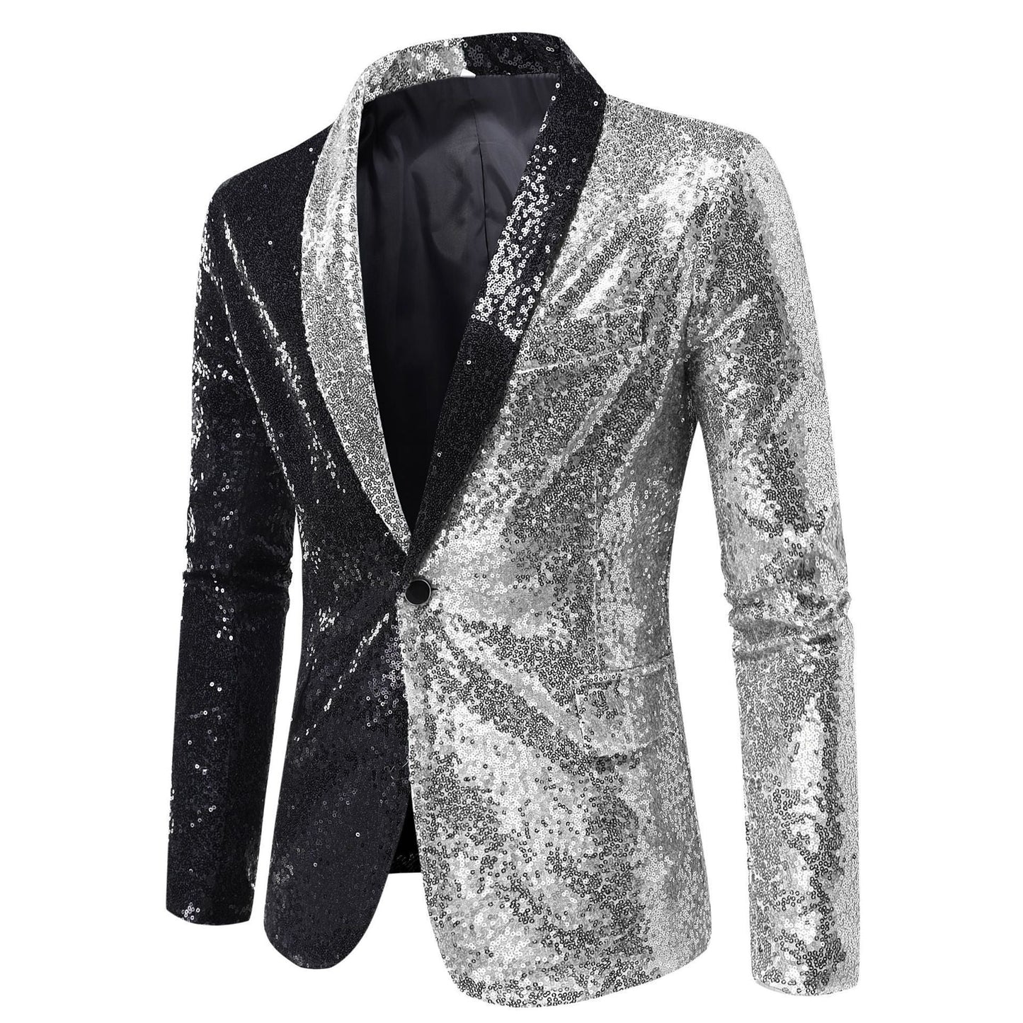 Men's Glitter Jacket Modern Cut Sparkling