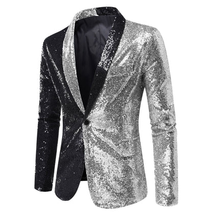 Men's Glitter Jacket Modern Cut Sparkling