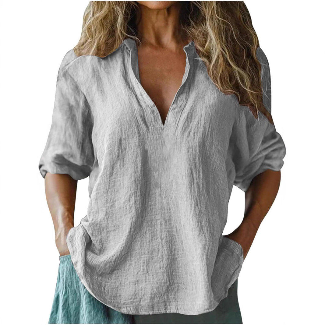 Women's Linen Blouse Summer Light