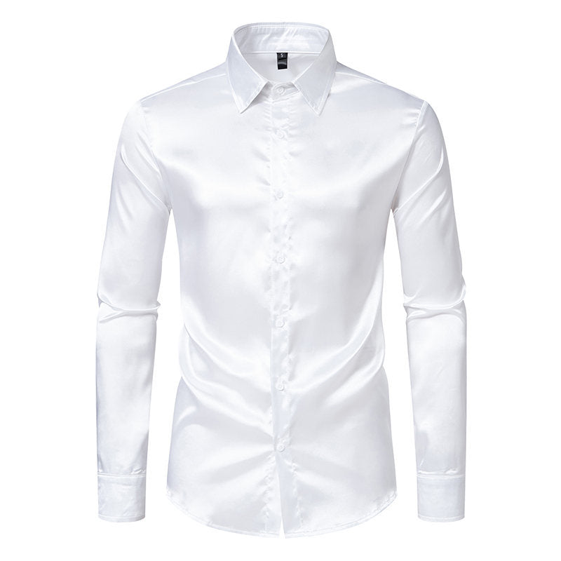 Men's Elegant Satin Shirt with Sheen