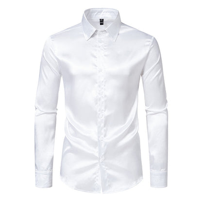 Men's Elegant Satin Shirt with Sheen