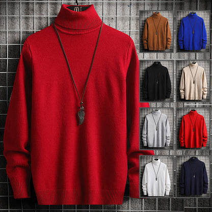 Men's Wool Turtleneck Sweater Elegant Modern