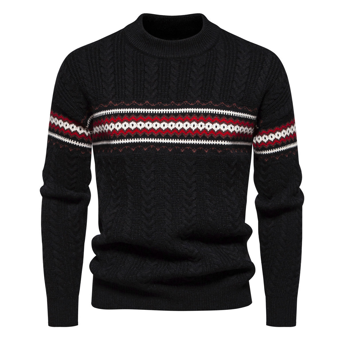 Men's Knitted Sweater Modern Cable Knit Elegant Design