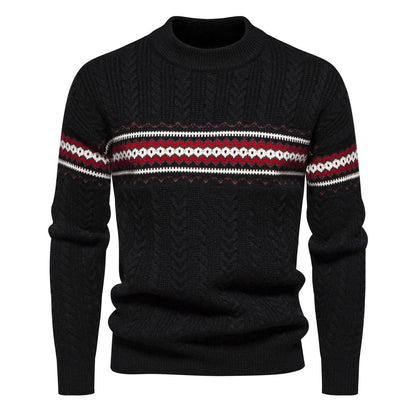 Men's Knitted Sweater Modern Cable Knit Elegant Design