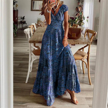 Damen Maxikleid Boho Chic Lang