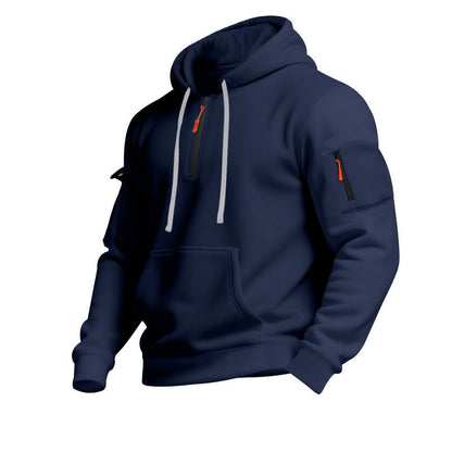 Men's Sports Hoodie Zipper Pockets