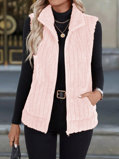 Women's Cuddly Vest Hood Soft & Comfortable