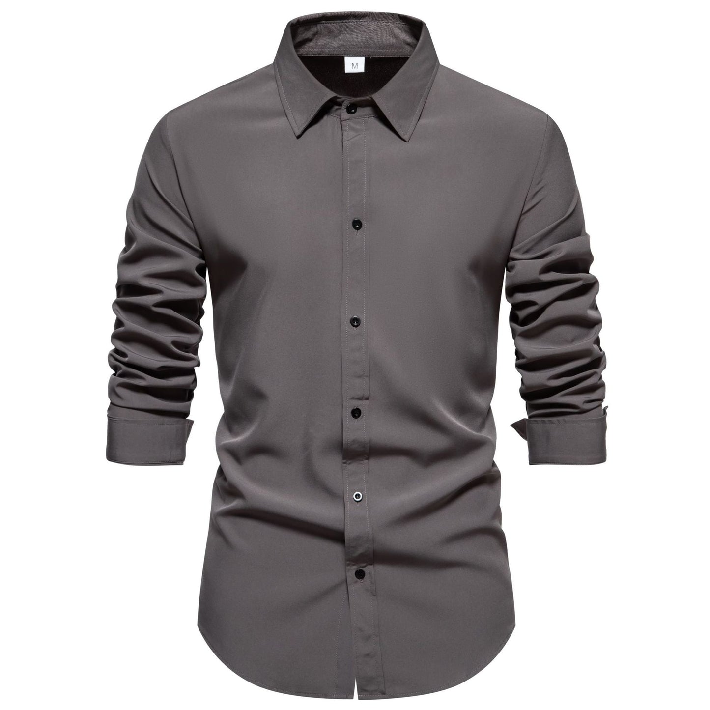 Men's Long-Sleeved Cotton Shirt Modern Fit