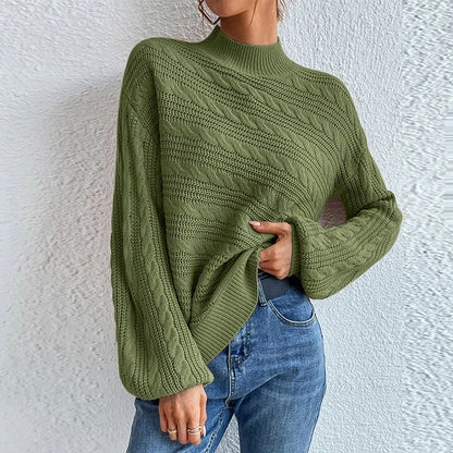 Women's Cable Knit Jumper Warm for Winter