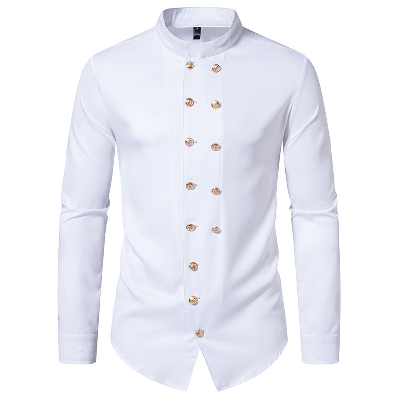 Men's Shirt Elegant Design Button Placket