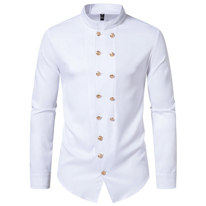 Men's Shirt Elegant Design Button Placket