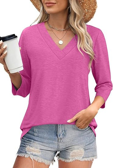 Women's Top V-Neck Elegant Blouse