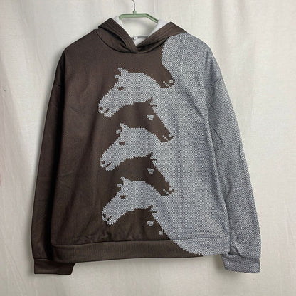 Women's Hoodie Horse Design Comfortable Oversized