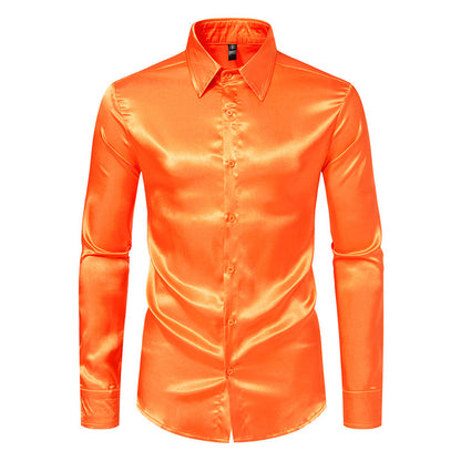 Men's Silk Shirt Elegant Slim Fit