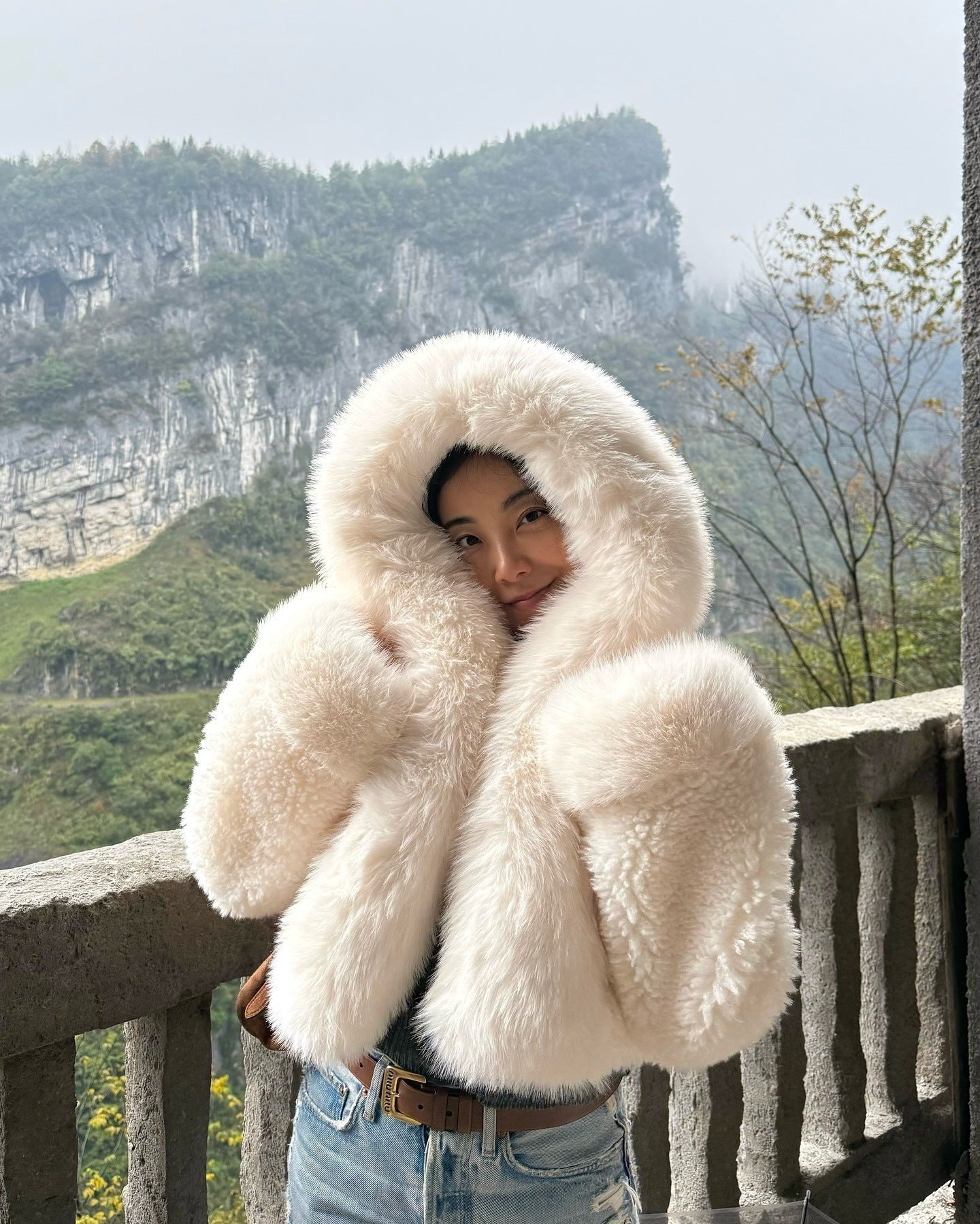 Women's Faux Fur Jacket Luxury Hooded Winter Jacket
