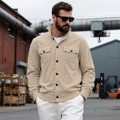 Men's Cardigan Casual Modern Stand-up Collar