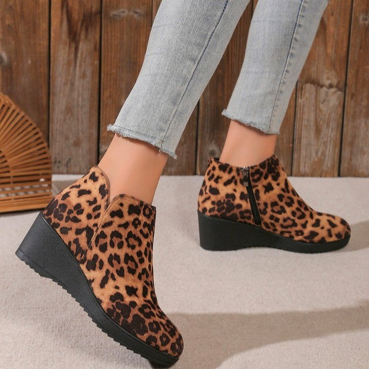 Women's Wedge Boots Soft Suede Shoes