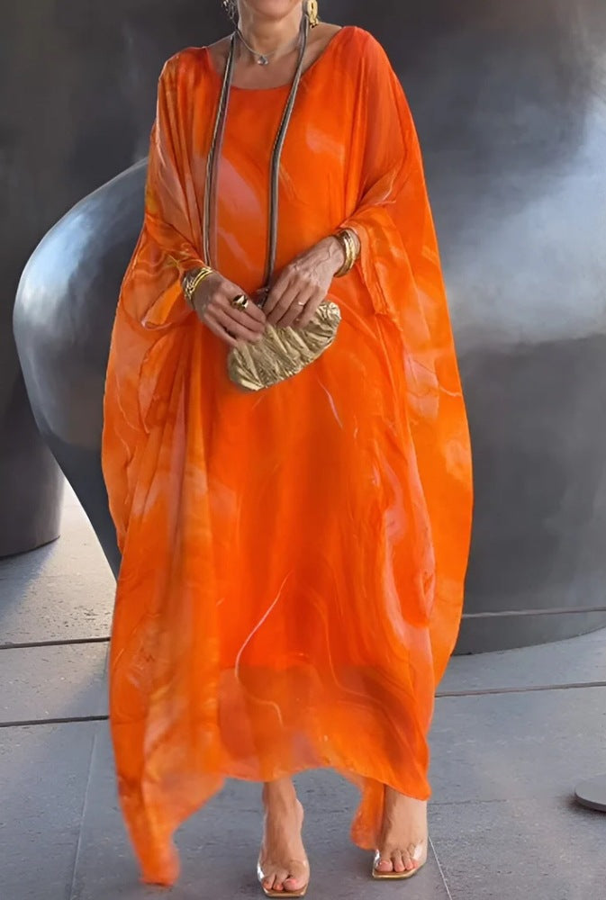 Women's Kaftan Dress Generous Floral Pattern