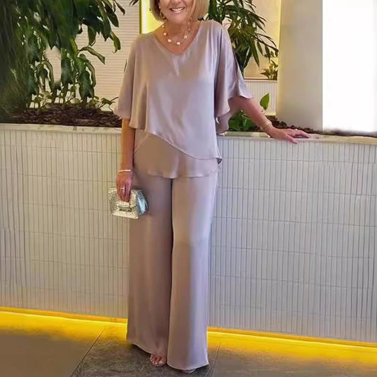 Damen Zweiteiler Set Elegant Fließend - IdealeKleiden