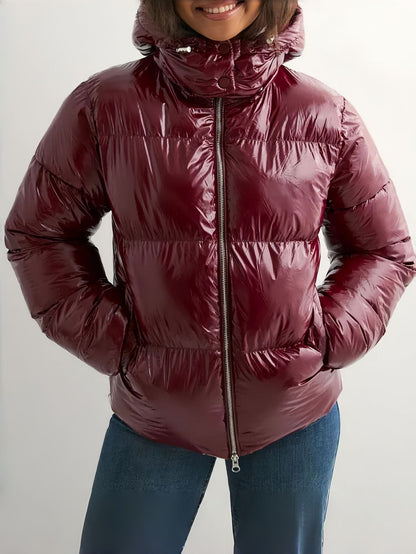 Women's Winter Jacket Puffy Hood Warm