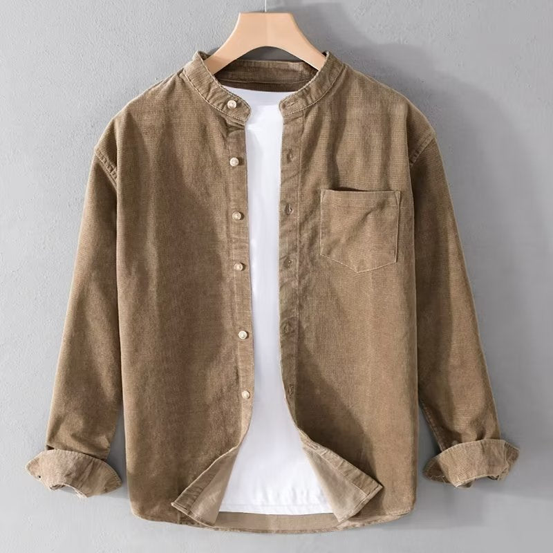 Men's Shirts Slim Fit Mandarin Collar Elegant Design