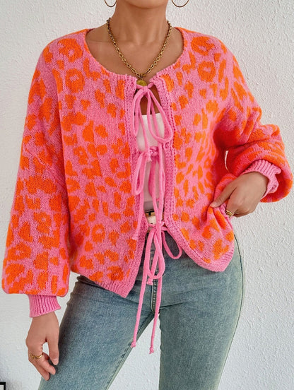 Women's Cardigan Leopard Print Elegant Adjustable