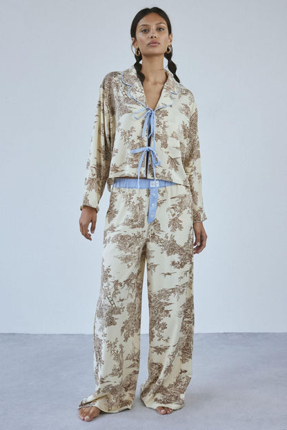 Women's Pajama Set Silky Soft Luxury Print
