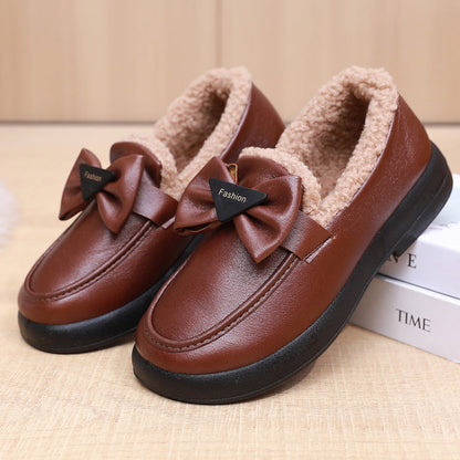 Women's Plush Bow Slippers Elegant