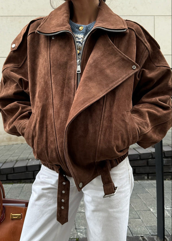 Leather Motorcycle Jacket Biker Style