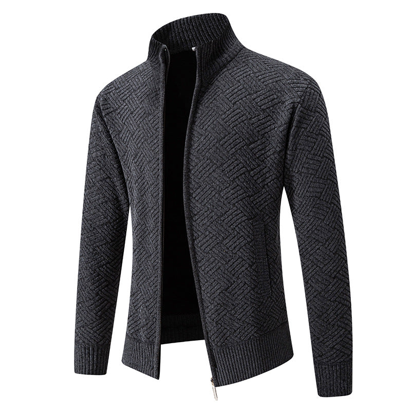 Men's Cardigan Plaid Pattern Modern Stylish