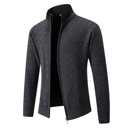 Men's Cardigan Plaid Pattern Modern Stylish