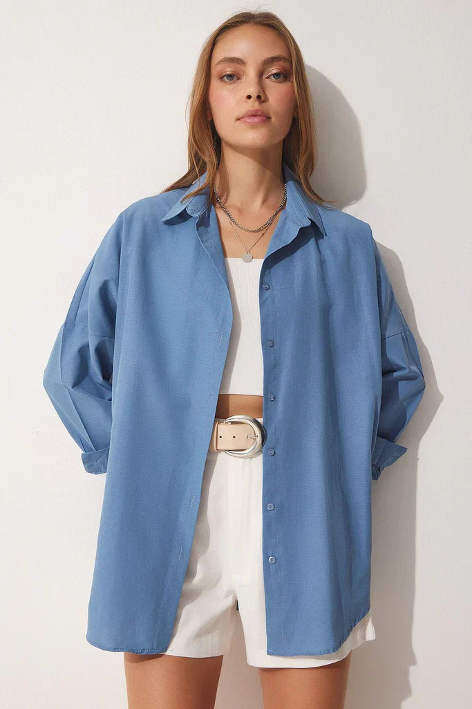 Loose Blouse Long Sleeve Cotton Comfort