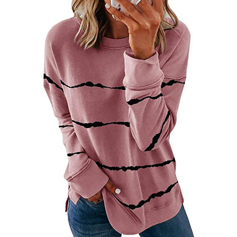 Women's Striped Sweatshirt Modern Style