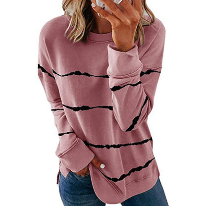 Women's Striped Sweatshirt Modern Style