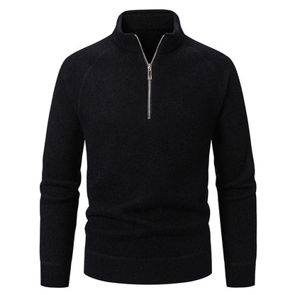 Herren Pullover Modern Raglan Ärmel Reißverschluss
