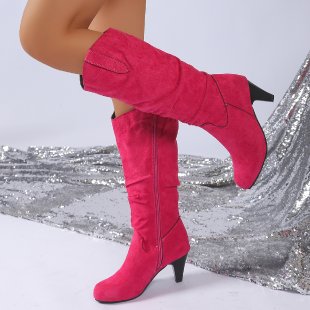 Women's High Heel Over-the-Knee Boots Elegant Black