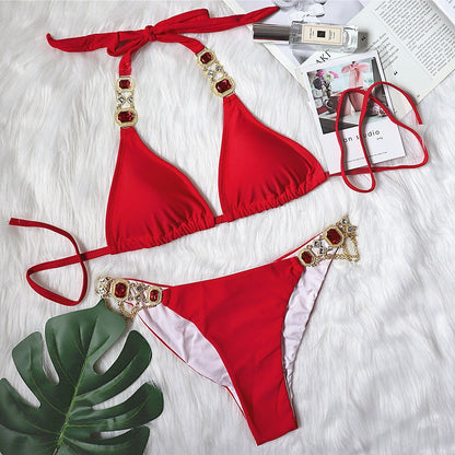 Sparkly Swimsuit for Women with Diamond Effect