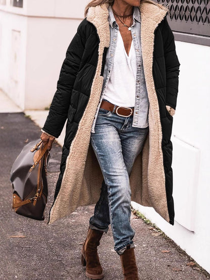 Women's Long Cozy Quilted Winter Coat