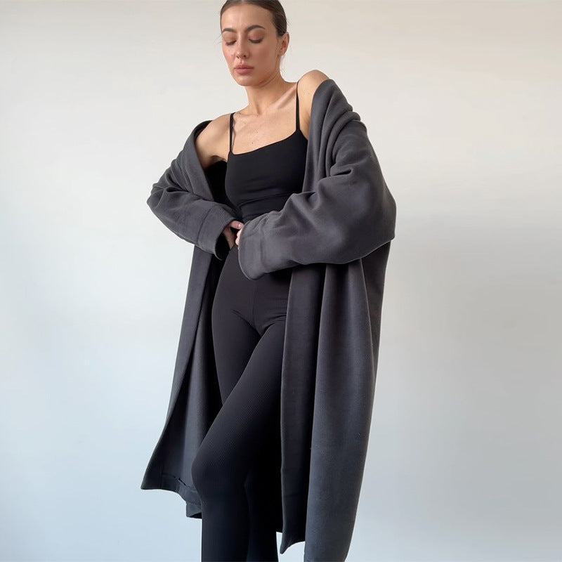Soft women's winter coat oversized style