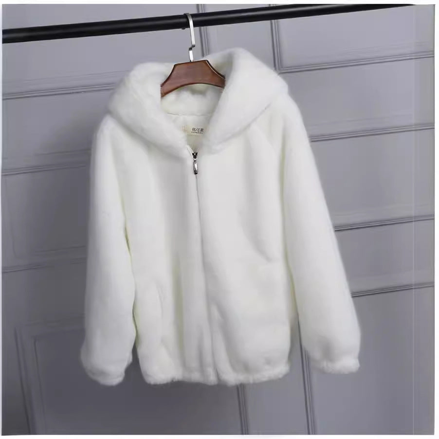 Damen Weiche Kapuzenjacke Winter Modell - IdealeKleiden