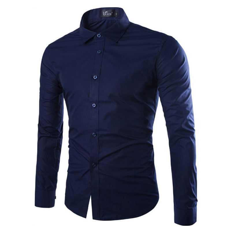 Men's Shirt Elegant Long-Sleeve Modern