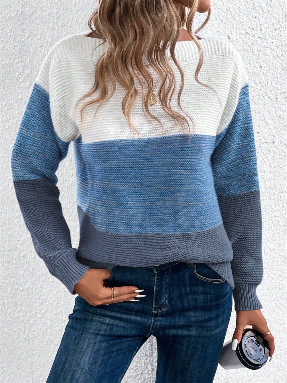 Women's Sweater Striped Pattern Elegant Design