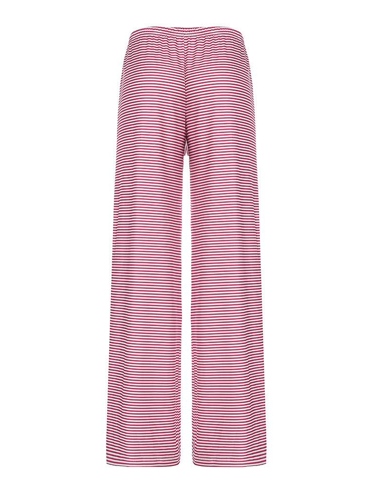 Damen Sommerhose Streifenmuster Elastisch Bequem