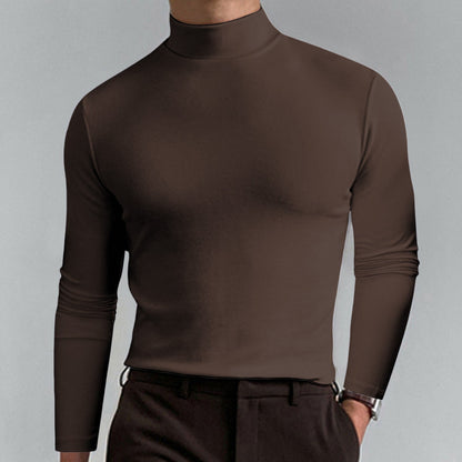 Men's Fine Cotton Turtleneck Sweater Elegant Design