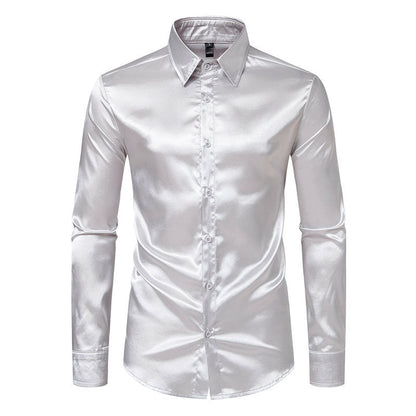 Men's Elegant Satin Shirt with Sheen