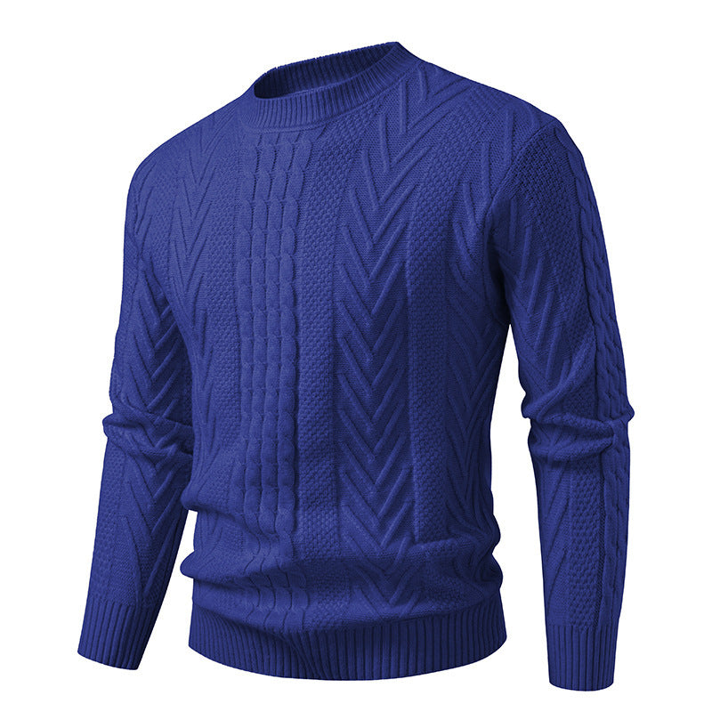 Men's Cable Knit Crew Neck Sweater
