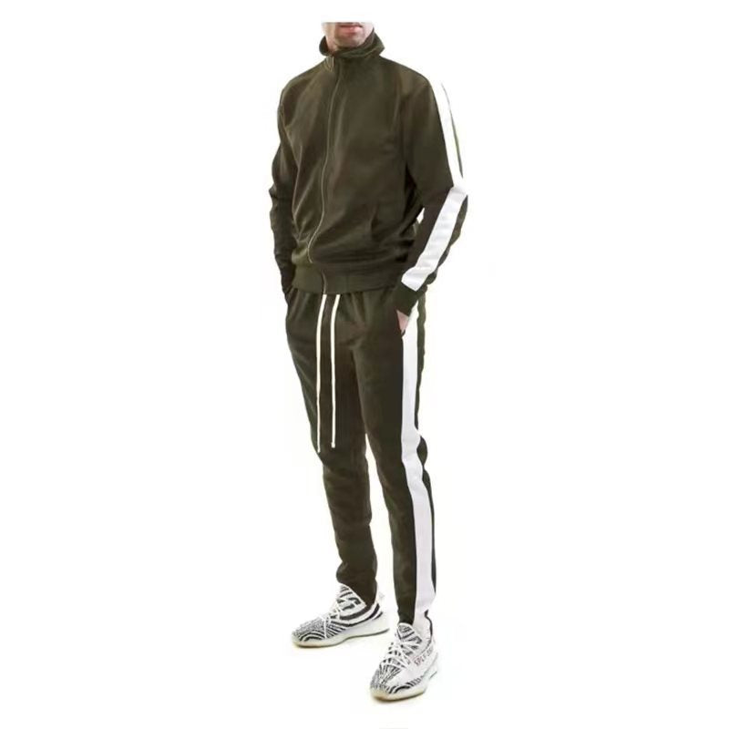 Men's Functional Tracksuit with Contrast Stripes