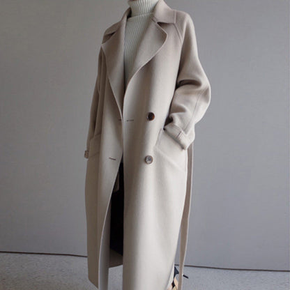 Damen Wollmantel Oversized Elegant Stylish - IdealeKleiden